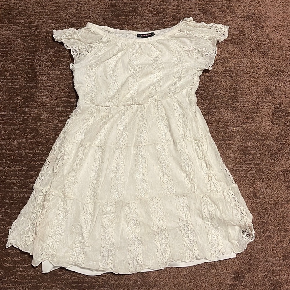 white laced dress
